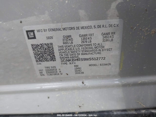 Chevrolet Blazer Awd 2lt 2021 3GNKBHRS9MS512772 Image 9