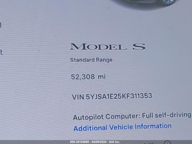 5YJSA1E25KF311353 Tesla Model S 100d/75d/long Range/standard Range