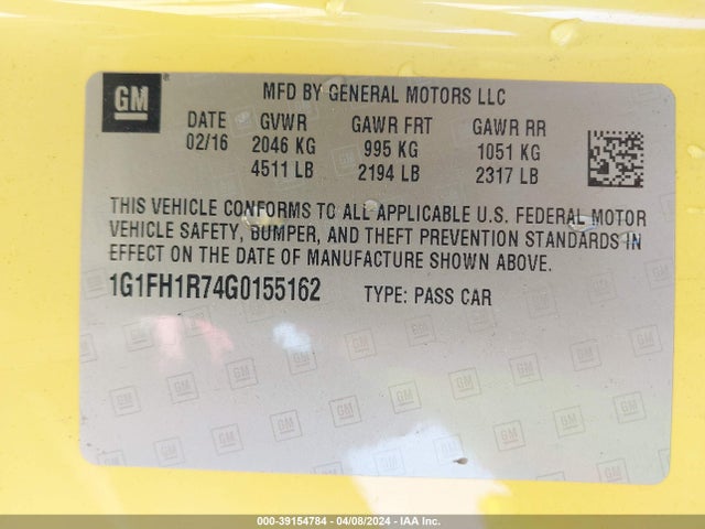 Chevrolet CAMARO 2SS 2016 1G1FH1R74G0155162 Image 8