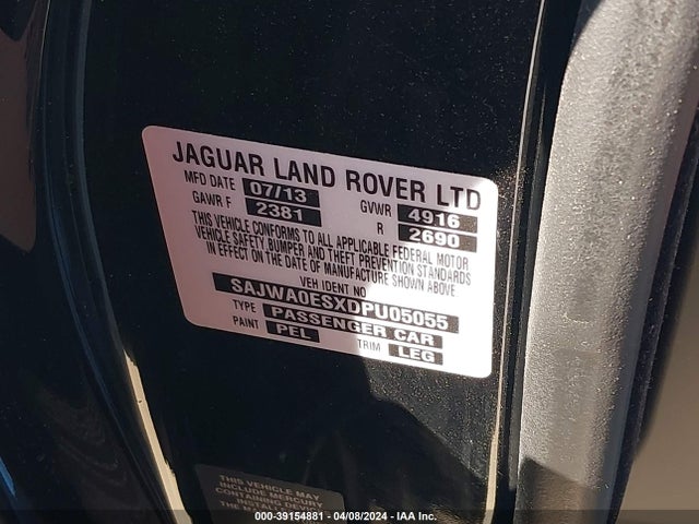 2013 JAGUAR XF SAJWA0ESXDPU05055 Photo 8