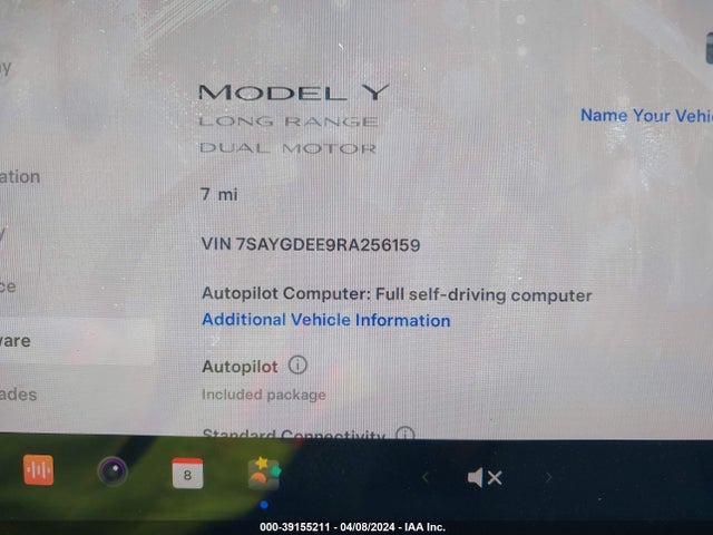 2024 TESLA MODEL Y 7SAYGDEE9RA256159 Photo 6