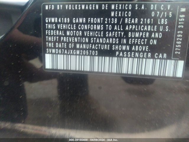 3VWD67AJXGM205703 Volkswagen Jetta 1.4t Se