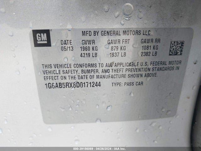 2013 CADILLAC ATS 1G6AB5RX8D0171244 Photo 8