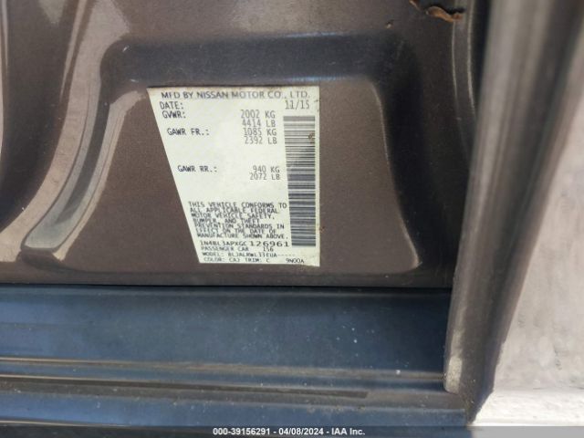 1N4BL3APXGC126961 Nissan Altima 3.5 Sl/3.5 Sr