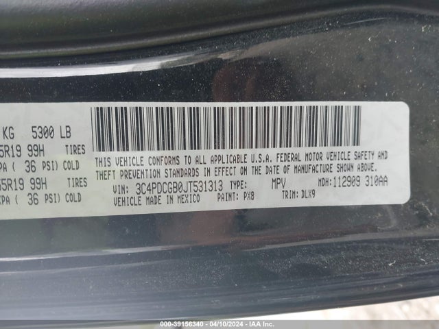 Dodge Journey Crossroad 2018 3C4PDCGB0JT531313 Image 9