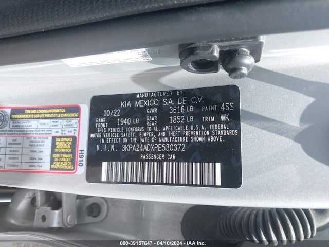 KIA RIO LX 2023 3KPA24ADXPE530372 Image 9