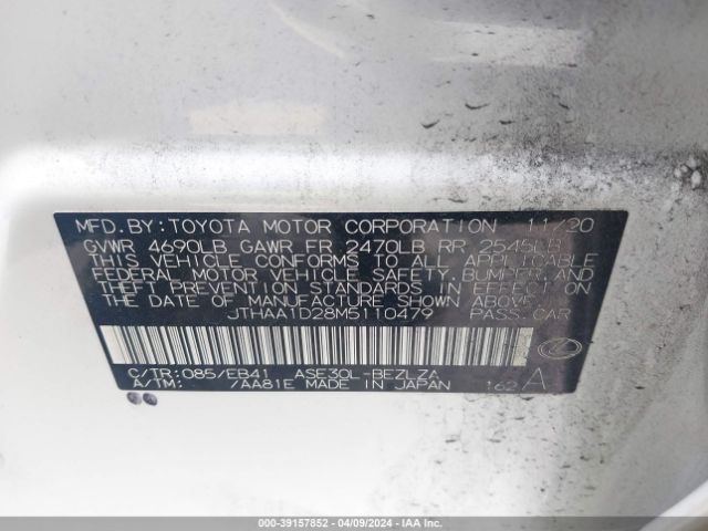 JTHAA1D28M5110479 Lexus IS 300