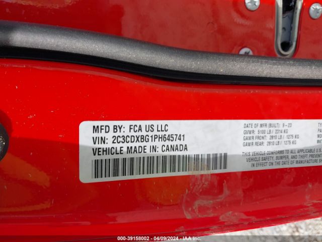 2C3CDXBG1PH645741 Dodge Charger Sxt