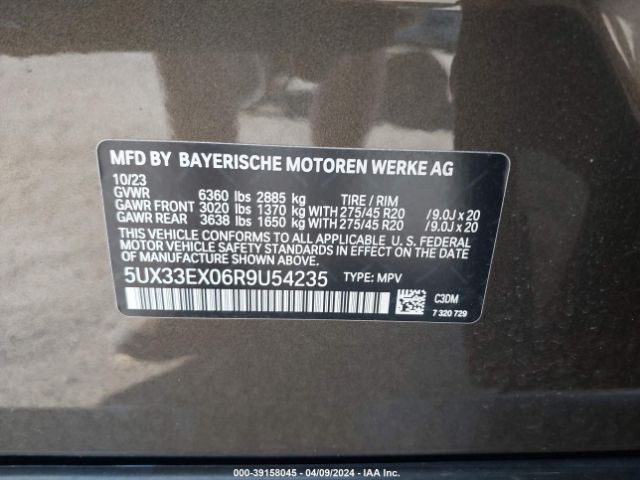 5UX33EX06R9U54235 BMW X6 Xdrive40i