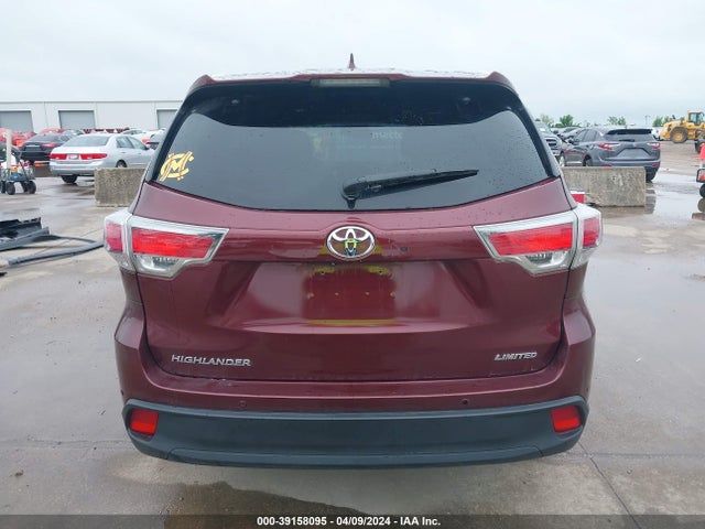 Toyota Highlander Limited V6 2014 5TDYKRFHXES037379 Image 16