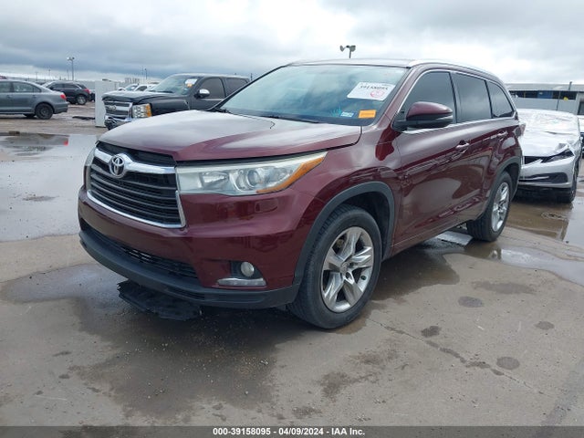 Toyota Highlander Limited V6 2014 5TDYKRFHXES037379 Image 2