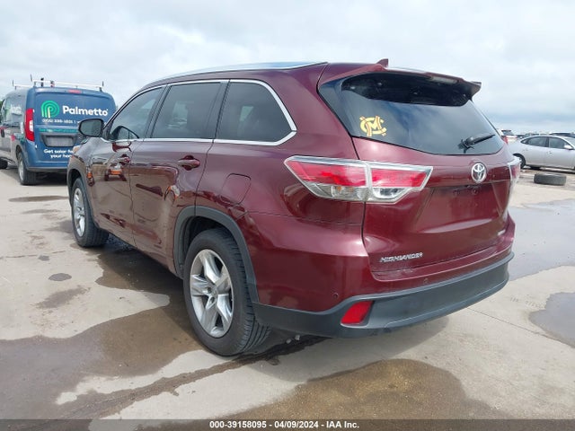 Toyota Highlander Limited V6 2014 5TDYKRFHXES037379 Image 3