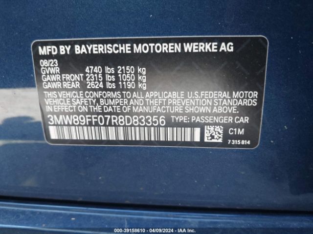 3MW89FF07R8D83356 BMW 3 Series 330i Xdrive