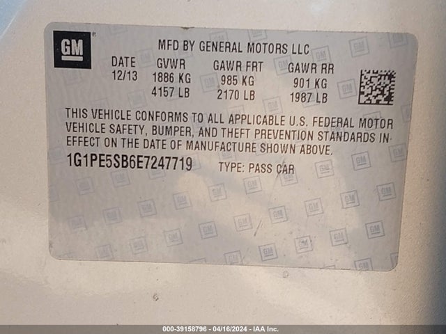 Chevrolet Cruze 2lt Auto 2014 1G1PE5SB6E7247719 Image 9