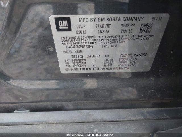 KL4CJBSB7HB123955 Buick Encore Preferred Ii