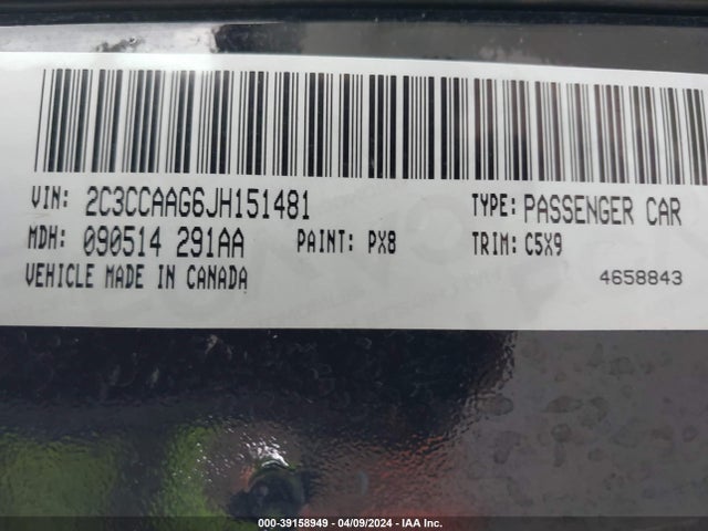 2C3CCAAG6JH151481 Chrysler 300 Touring