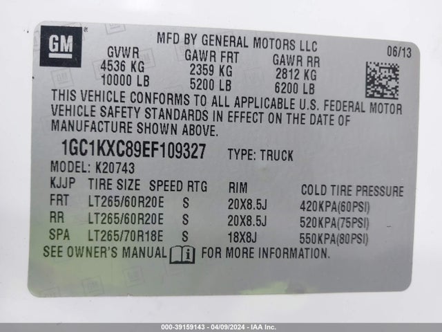 Chevrolet Silverado 2500hd Lt 2014 1GC1KXC89EF109327 Image 9