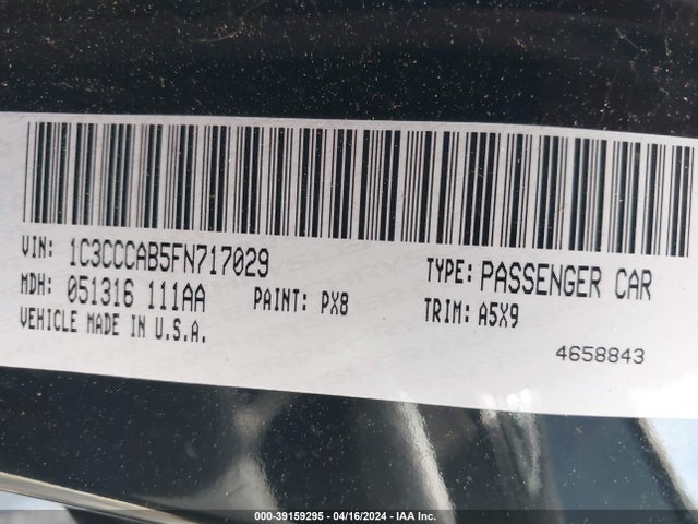 Chrysler 200 Limited 2015 1C3CCCAB5FN717029 Image 9