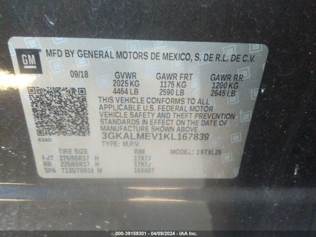 GMC Terrain Sle 2019 3GKALMEV1KL167839 Image 9