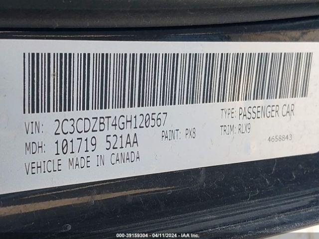 2C3CDZBT4GH120567 Dodge Challenger R/t Plus