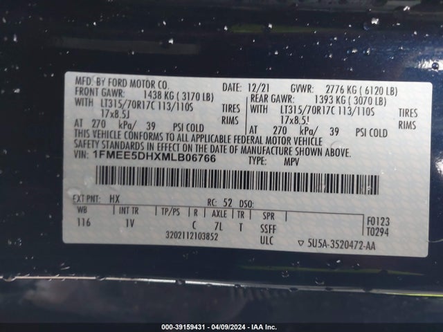 Ford Bronco Badlands 2021 1FMEE5DHXMLB06766 Image 9