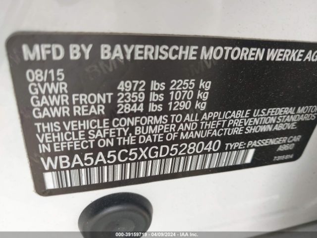WBA5A5C5XGD528040 BMW 528I