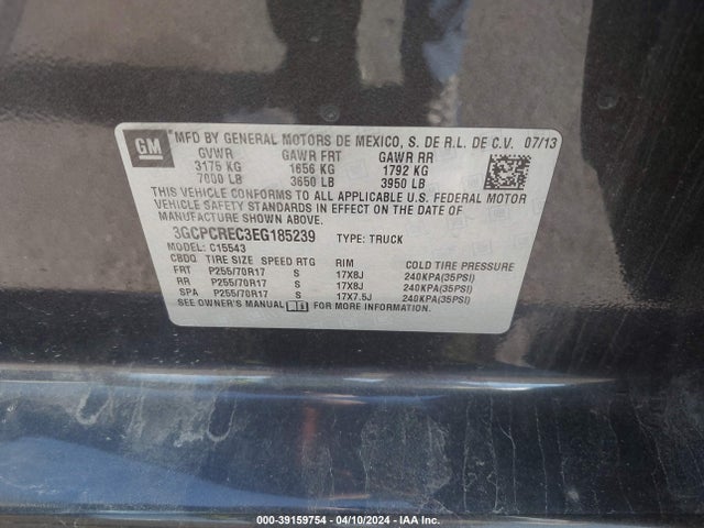 Chevrolet Silverado 1500 1lt 2014 3GCPCREC3EG185239 Image 9