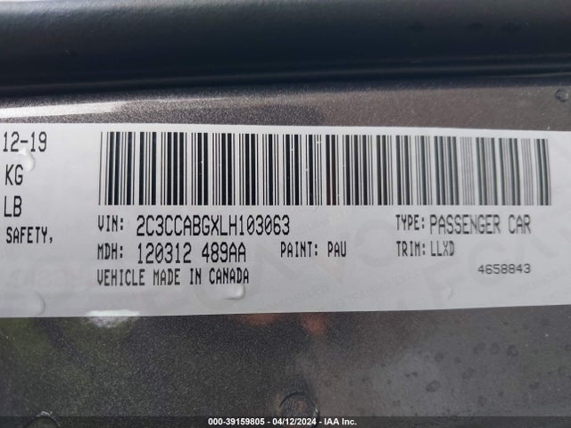 Chrysler 300 300s 2020 2C3CCABGXLH103063 Image 9