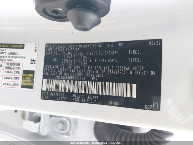 Toyota Corolla Cross L 2022 7MUAAABG6NV032429 Image 9