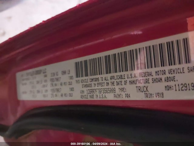 RAM 1500 Tradesman 2015 1C6RR7FT6FS565008 Image 9