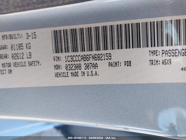 Chrysler 200 Limited 2015 1C3CCCAB6FN682159 Image 9