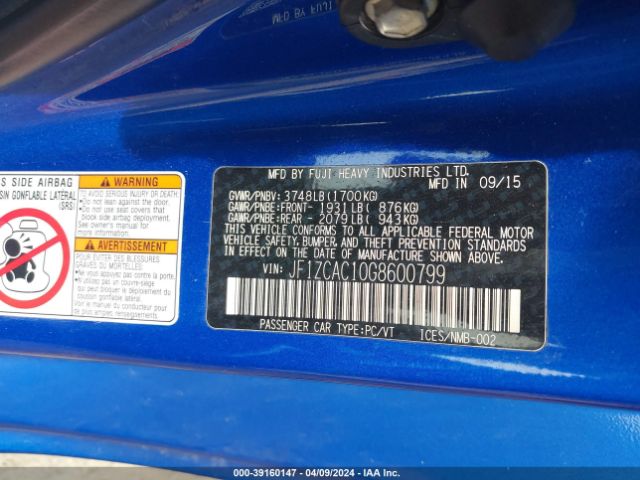 JF1ZCAC10G8600799 Subaru Brz Limited