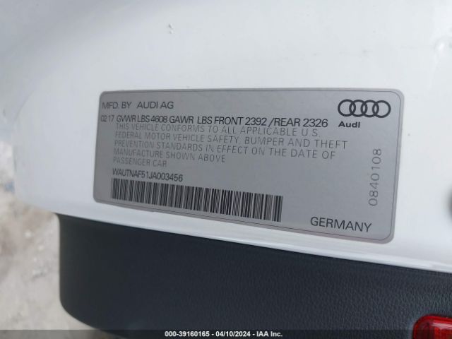 WAUTNAF51JA003456 Audi A5 2.0t Premium
