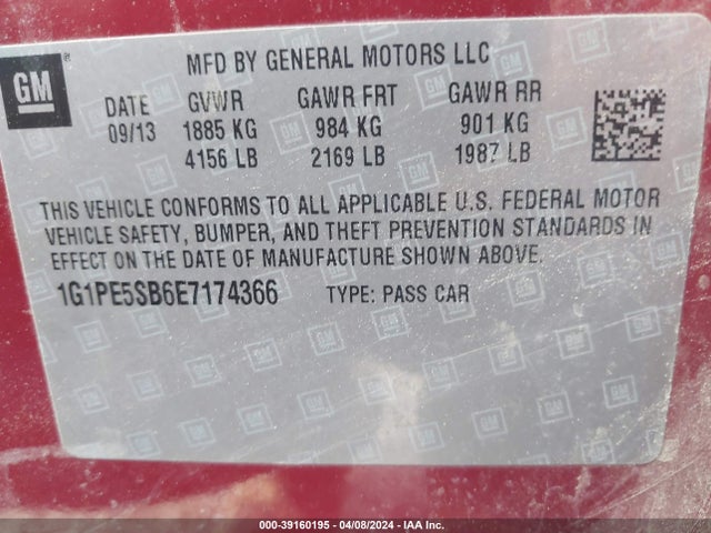 Chevrolet Cruze 2lt Auto 2014 1G1PE5SB6E7174366 Image 9