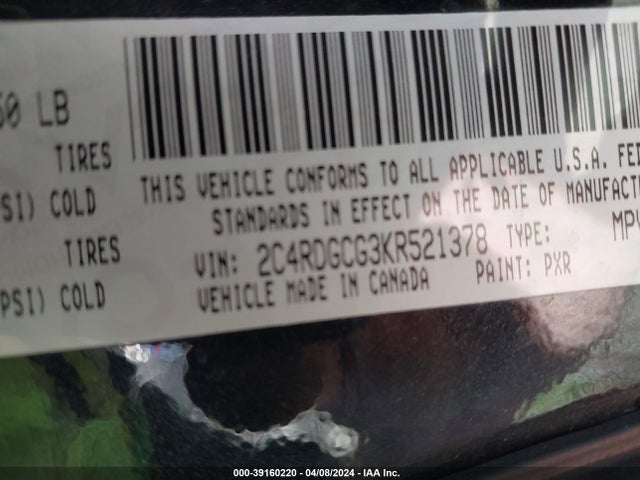Dodge Grand Caravan Sxt 2019 2C4RDGCG3KR521378 Image 9