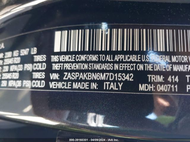 ZASPAKBN6M7D15342 Alfa Romeo Stelvio Ti Awd