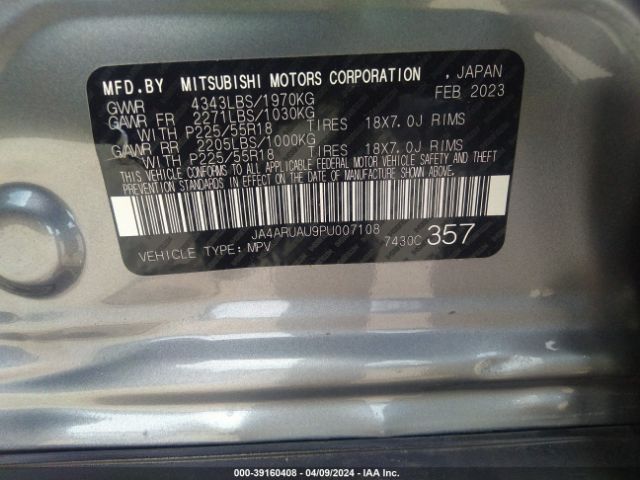 JA4ARUAU9PU007108 Mitsubishi Outlander Sport 2.0 Es Awc