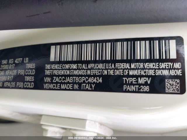 Jeep Renegade Latitude 2016 ZACCJABT6GPC46434 Image 9