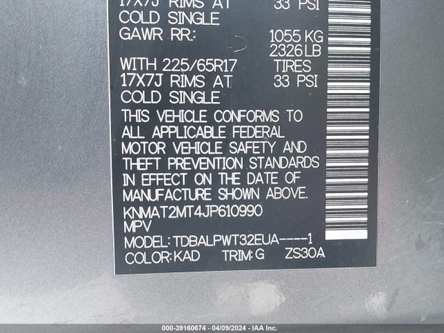 Nissan ROGUE S 2018 KNMAT2MT4JP610990 Image 9