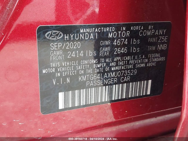 Genesis G70 2.0t Rwd 2021 KMTG64LAXMU073529 Image 9