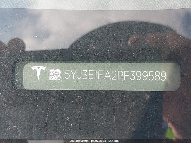 Tesla Model 3 Rear-wheel Drive 2023 5YJ3E1EA2PF399589 Image 8