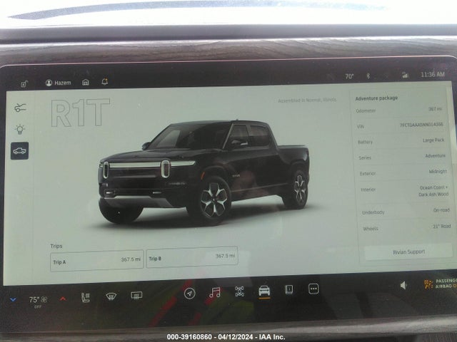 Rivian R1t Adventure 2022 7FCTGAAA5NN014356 Image 7