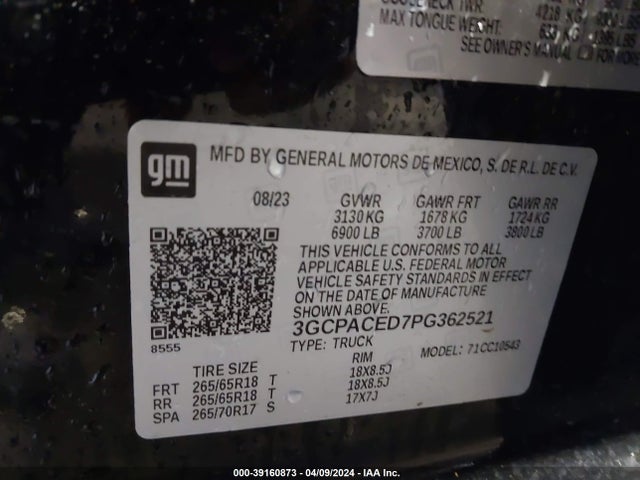 Chevrolet Silverado 1500 2wd  Short Bed Lt 2023 3GCPACED7PG362521 Image 9