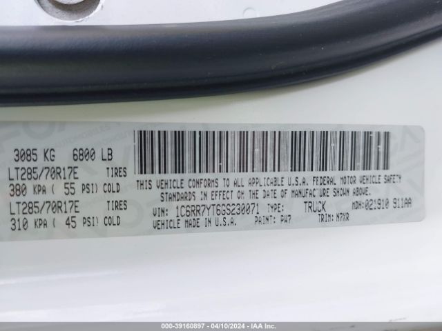 1C6RR7YT6GS230071 RAM 1500 Rebel