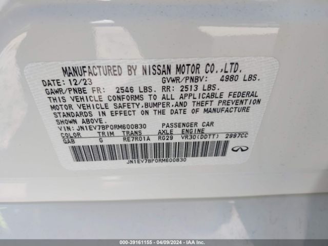 JN1EV7BP0RM600830 Infiniti Q50 LUXE