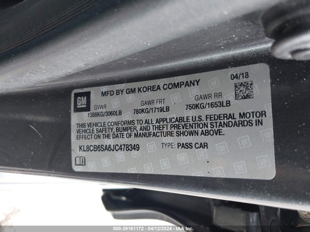 Chevrolet Spark Ls Cvt 2018 KL8CB6SA6JC478349 Image 9