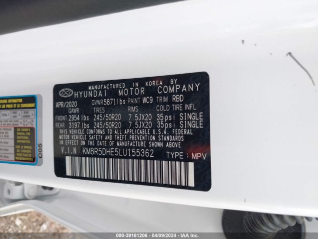 KM8R5DHE5LU155362 Hyundai Palisade Limited