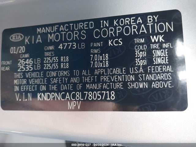 KIA Sportage Ex 2020 KNDPNCAC8L7805718 Image 9