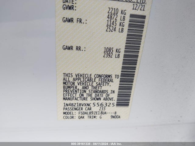 Nissan Leaf S Plus 62 Kwh 2022 1N4BZ1BVXNC556325 Image 9