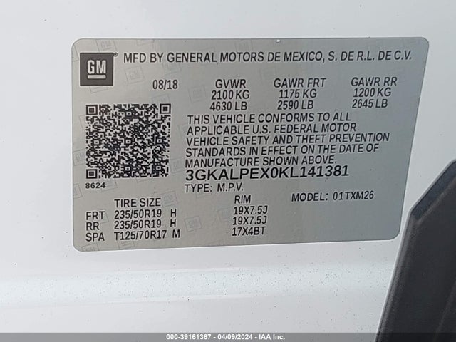 GMC Terrain Slt 2019 3GKALPEX0KL141381 Image 9